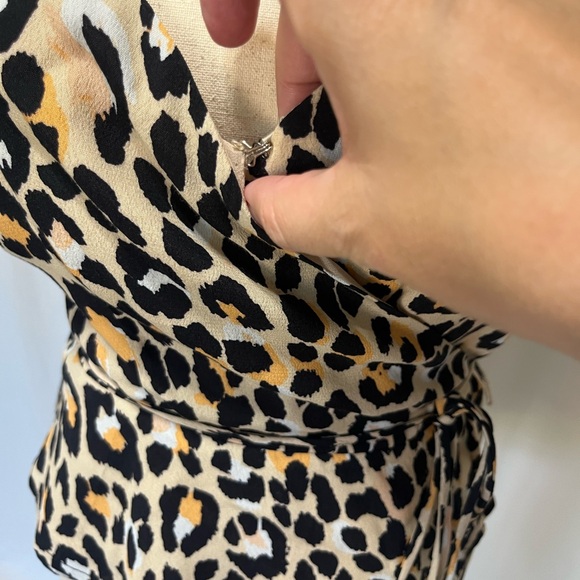 ASTR Leopard Print Wrap Peplum Blouse - Picture 3 of 7
